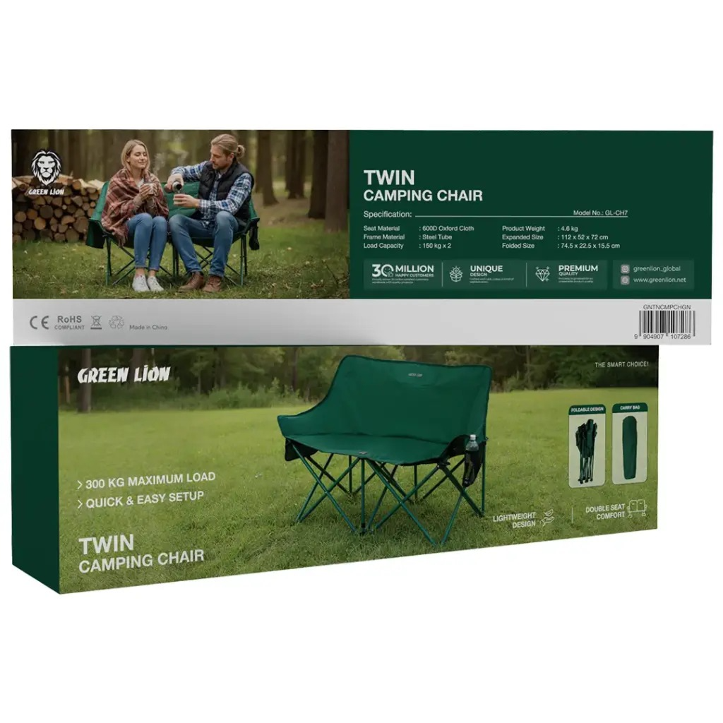 Camping Chair Twin Green Lion  - Green