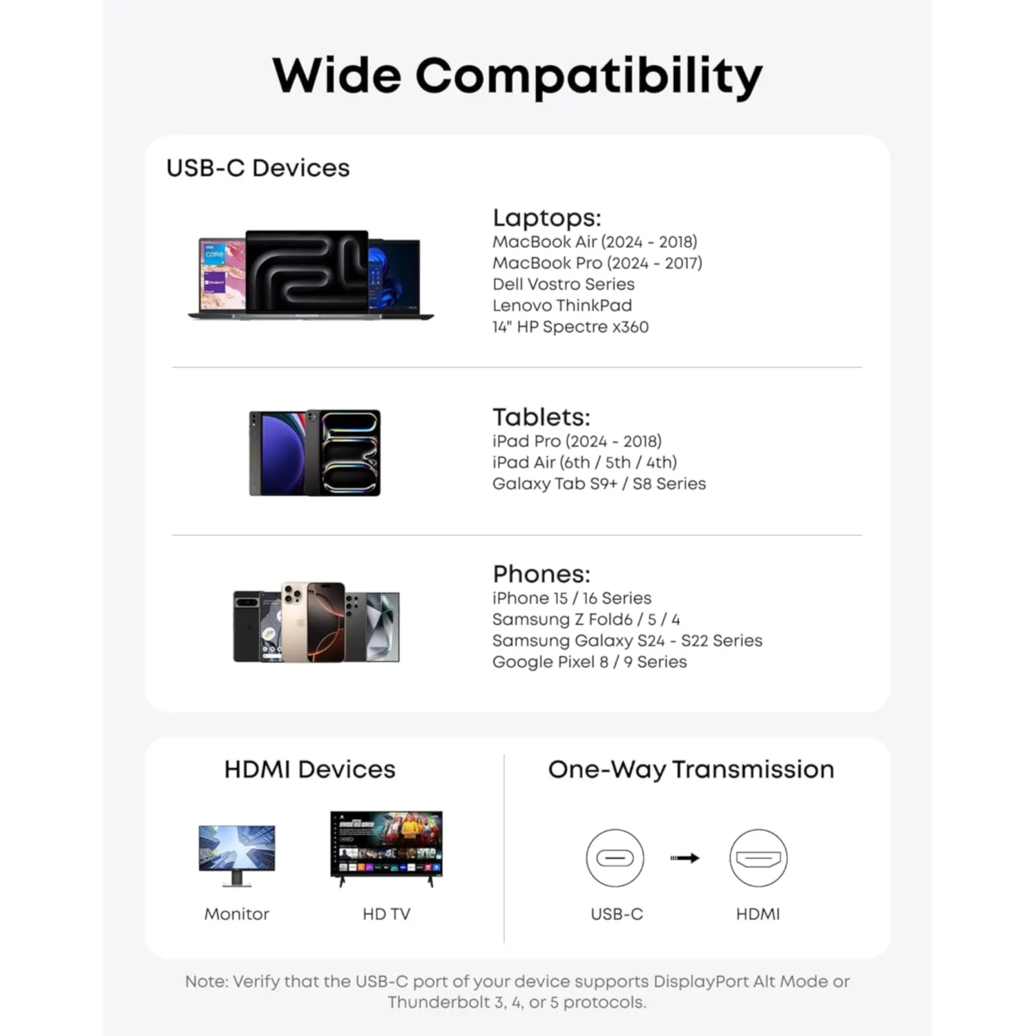 Anker A87E0H12 Anker Nano USB-C to HDMI Cable 2M 4K@60Hz Ultra Fast Braided Nylon  Cable-A87E0H12