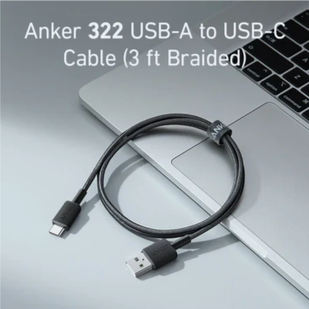 Anker A81H5H11 322 Usb-A To Usb-C Braided Cable 3Ft