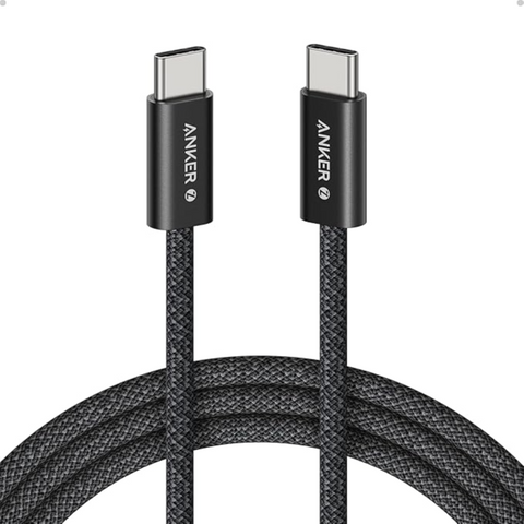 Anker Zolo Usb C To Usb C 240w Braided Fast Charging Cable 6 Ft A8060H12 - Black