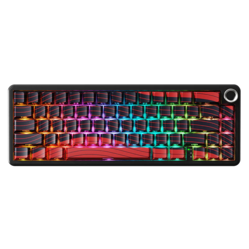 ATTACK SHARK X65PRO HE Wireless Rapid Trigger Gaming Keyboard Magnetic Switch-Black and red contour lines