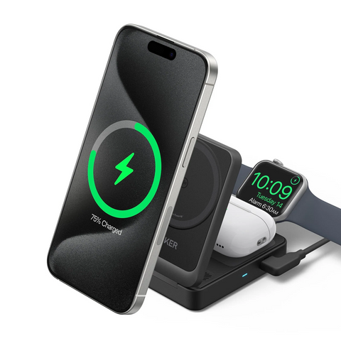 Anker Maggo Wireless Charging Station (Foldable 3-In-1) B2557212
