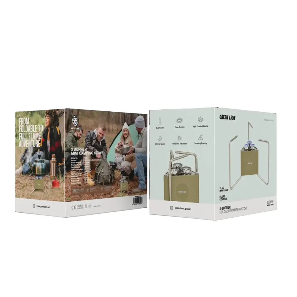 Camping Stove Green Lion 3-Burner Foldable Camping Stove Gn3Brnfld
