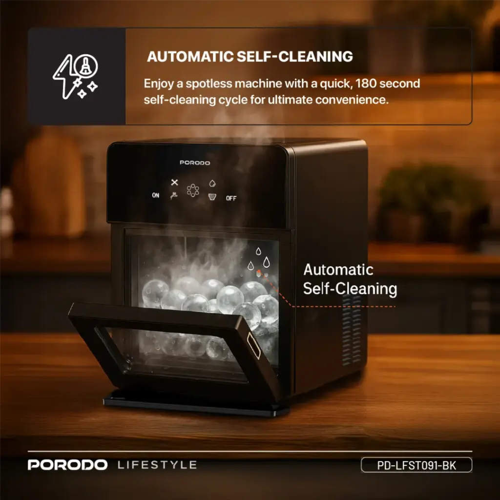 Porodo Lifestyle Sphere Ice Machine - Black