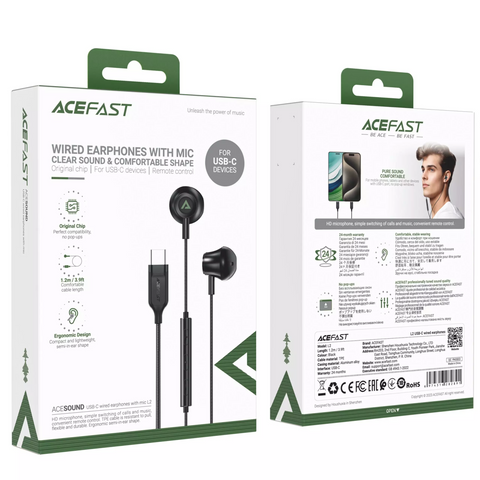 Acefast L2 Acesound Usb C Wired Earphones With Mic
