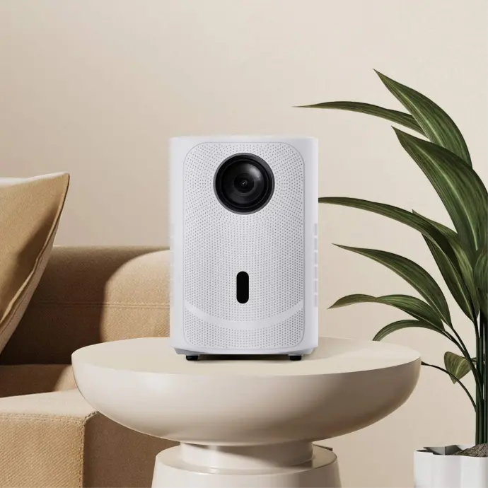 Projector Android 9 , Porodo 720P  - White