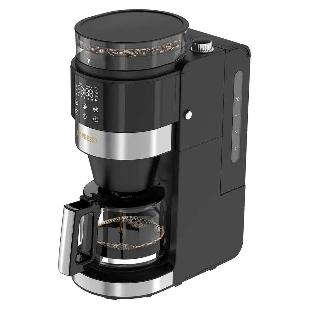 Lepresso Coffee Brewer With Bean Grinder - Black
