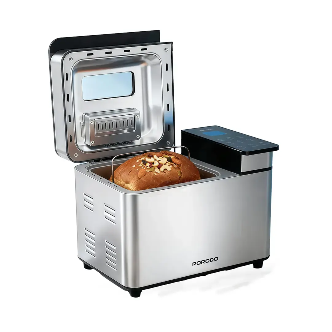 Bread Maker Porodo Lifestyle Khabaz Stainless Steel Automated with 25 Preset Programs - Black